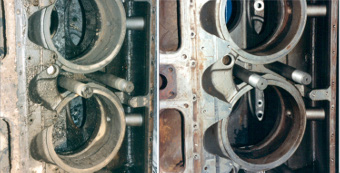 Diesel Engine Cleaning Before and After