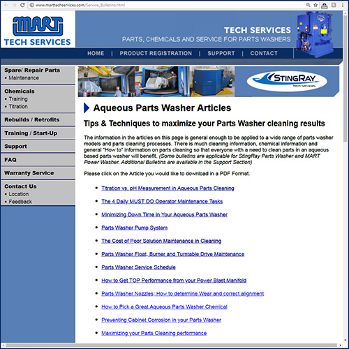 Parts Washer Service